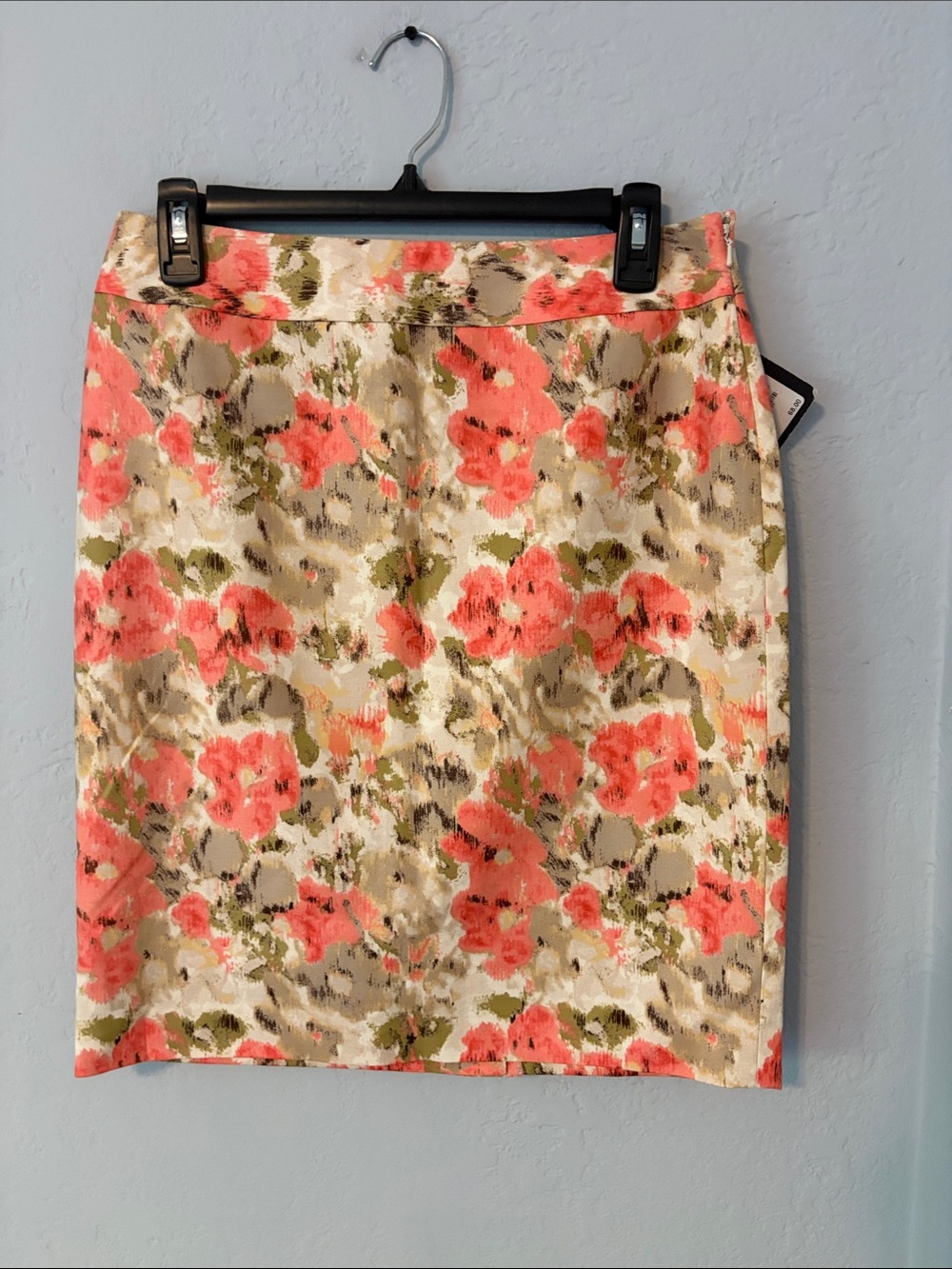 NWT Halogen Coral Floral Pencil Skirt